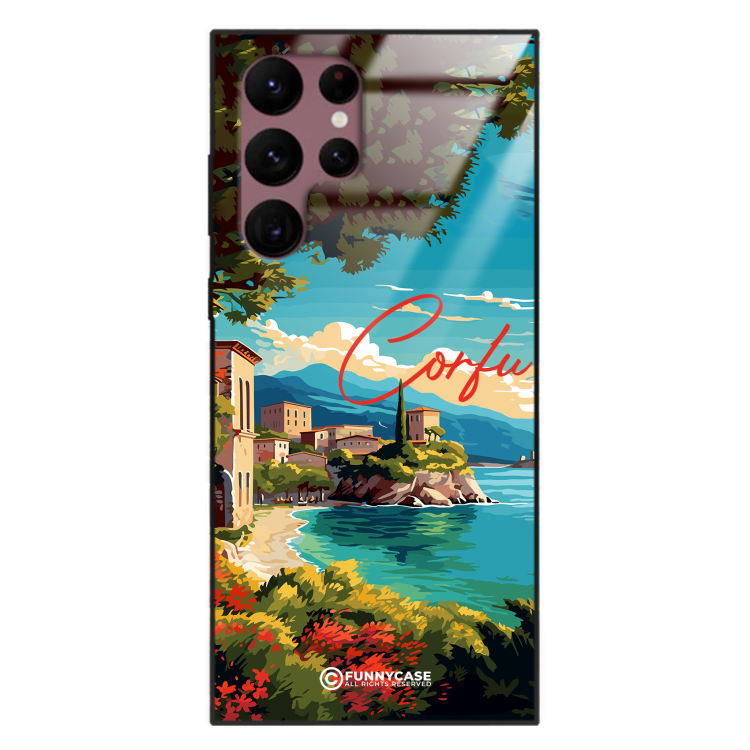 Etui Black Case Glass do SAMSUNG S22 ULTRA SUMMER PARADISE ST_PAR102