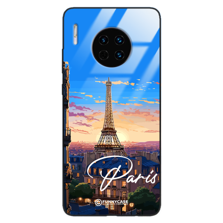 Etui Black Case Glass do HUAWEI MATE 30 PRO SUMMER PARADISE ST_PAR104