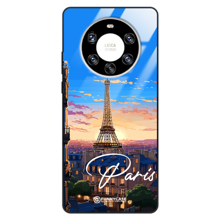 Etui Black Case Glass do HUAWEI MATE 40 PRO PLUS SUMMER PARADISE ST_PAR104