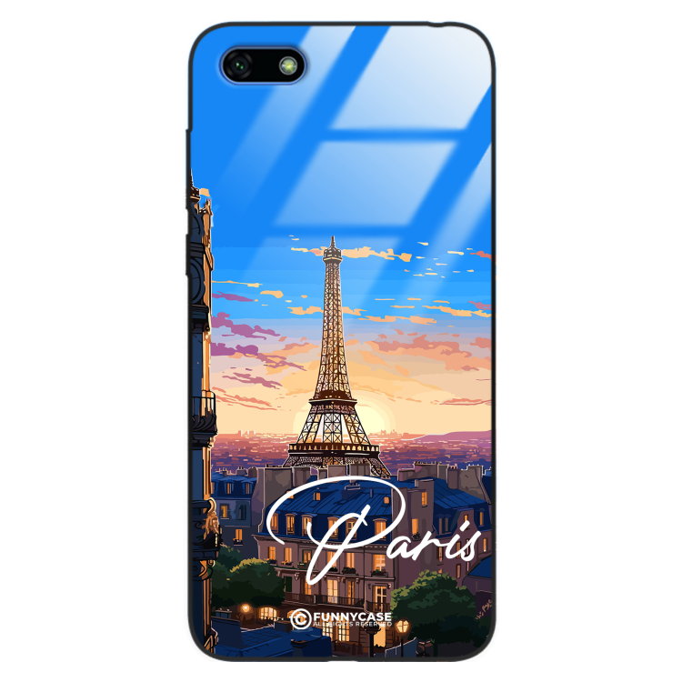 Etui Black Case Glass do HUAWEI Y5 2018 SUMMER PARADISE ST_PAR104