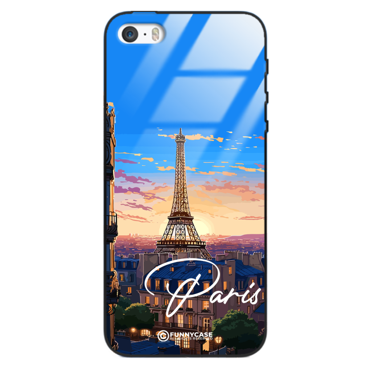 Etui Black Case Glass do IPHONE 5 SUMMER PARADISE ST_PAR104