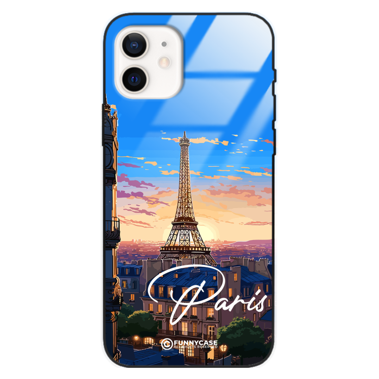 Etui Black Case Glass do IPHONE 12 SUMMER PARADISE ST_PAR104