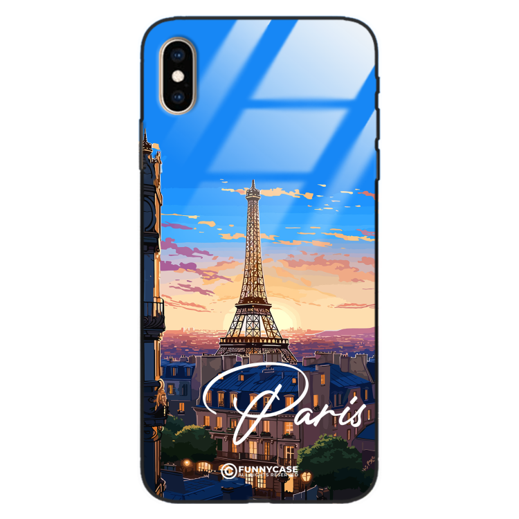 Etui Black Case Glass do IPHONE XS MAX SUMMER PARADISE ST_PAR104