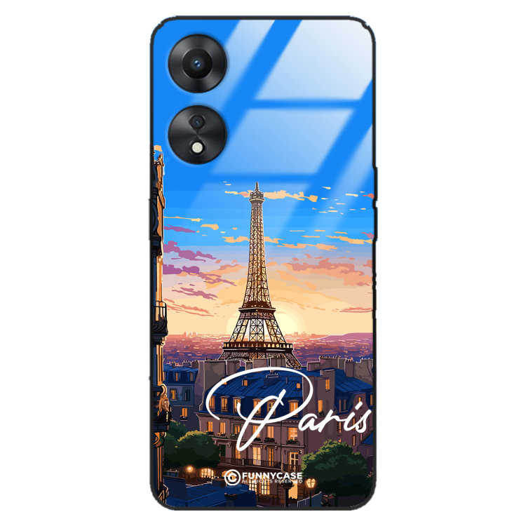 Etui Black Case Glass do OPPO A58 5G SUMMER PARADISE ST_PAR104