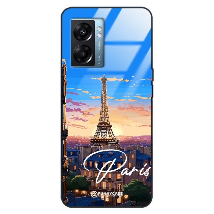 Etui Black Case Glass do OPPO RENO K10 5G SUMMER PARADISE ST_PAR104