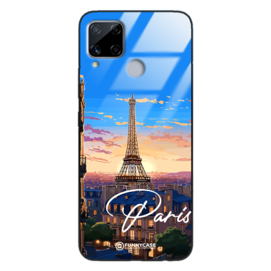 Etui Black Case Glass do REALME C15 SUMMER PARADISE ST_PAR104