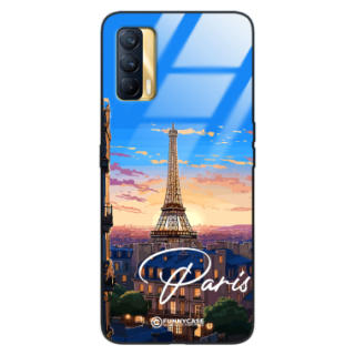 Etui Black Case Glass do REALME V15 SUMMER PARADISE ST_PAR104