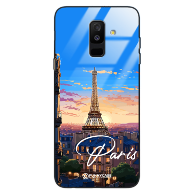 Etui Black Case Glass do SAMSUNG A6 PLUS 2018 SUMMER PARADISE ST_PAR104