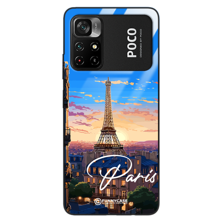 Etui Black Case Glass do XIAOMI POCO M4 PRO 5G SUMMER PARADISE ST_PAR104