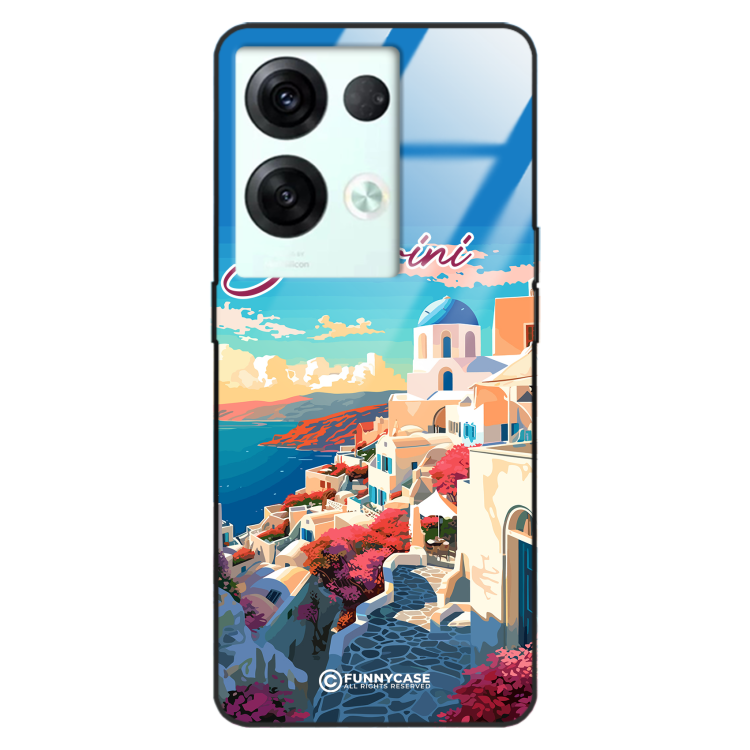 Etui Black Case Glass do OPPO RENO 8 SUMMER PARADISE ST_PAR105