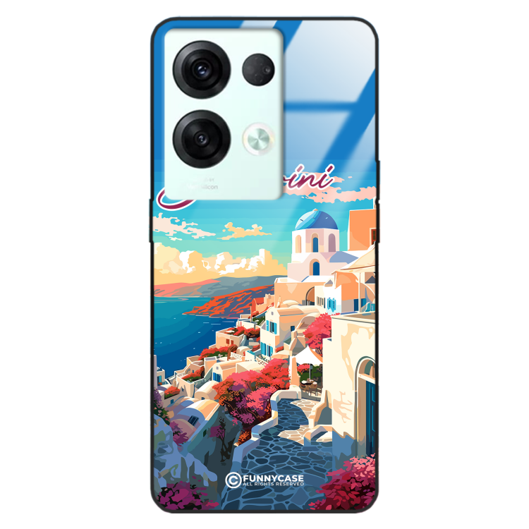 Etui Black Case Glass do OPPO RENO 8 PRO SUMMER PARADISE ST_PAR105