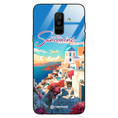 Etui Black Case Glass do SAMSUNG A6 PLUS 2018 SUMMER PARADISE ST_PAR105