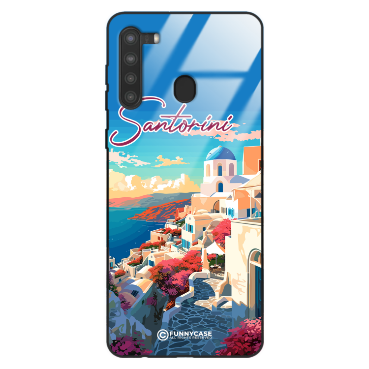 Etui Black Case Glass do SAMSUNG GALAXY A21 SUMMER PARADISE ST_PAR105