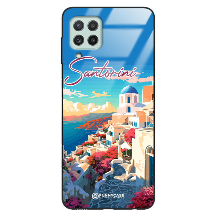 Etui Black Case Glass do SAMSUNG GALAXY A22 4G SUMMER PARADISE ST_PAR105