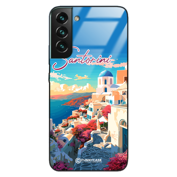 Etui Black Case Glass do SAMSUNG S22 PLUS SUMMER PARADISE ST_PAR105