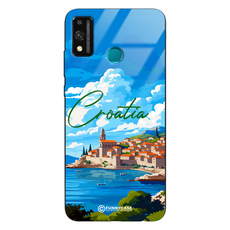 Etui Black Case Glass do HUAWEI HONOR 9X LITE SUMMER PARADISE ST_PAR107