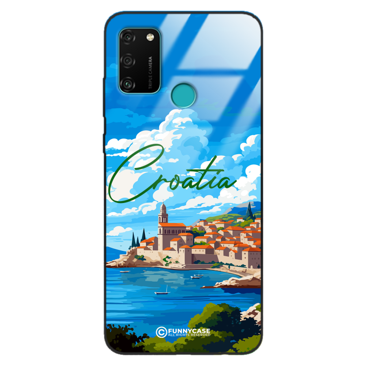 Etui Black Case Glass do HUAWEI HONOR 9A SUMMER PARADISE ST_PAR107