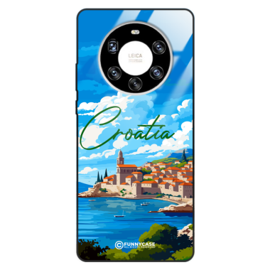 Etui Black Case Glass do HUAWEI MATE 40 PRO PLUS SUMMER PARADISE ST_PAR107