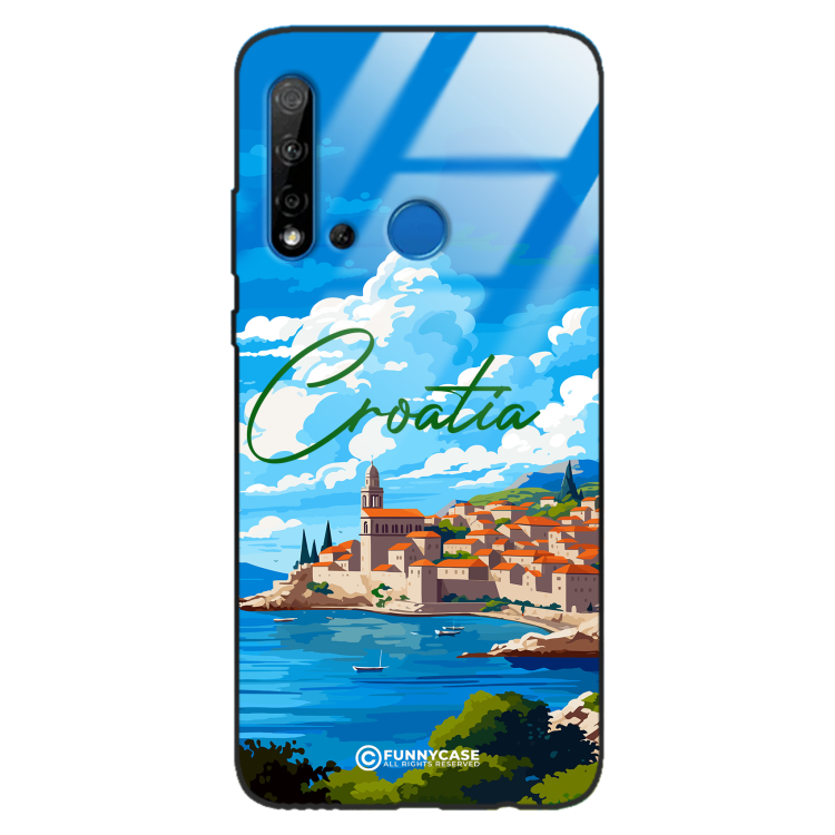 Etui Black Case Glass do HUAWEI NOVA 5I SUMMER PARADISE ST_PAR107