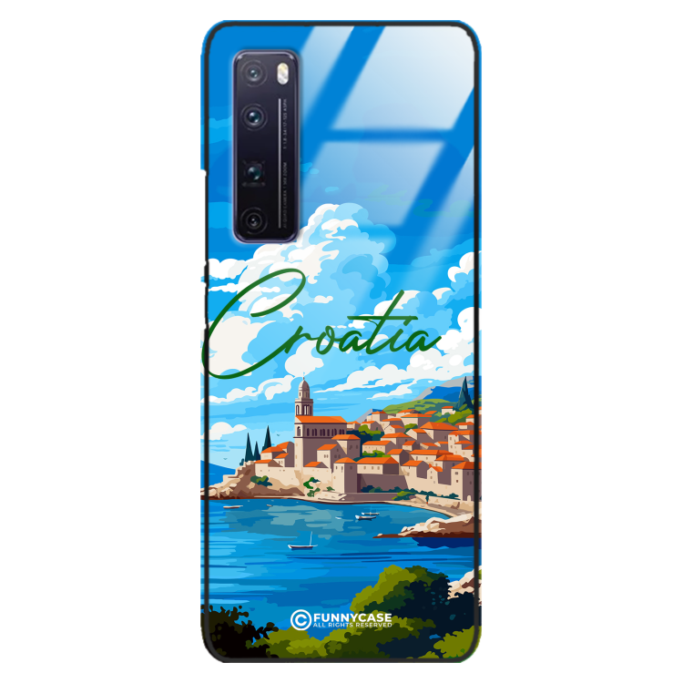 Etui Black Case Glass do HUAWEI NOVA 7 PRO SUMMER PARADISE ST_PAR107