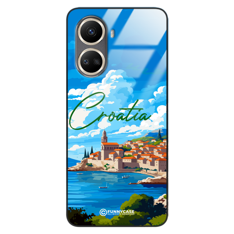 Etui Black Case Glass do HUAWEI NOVA 10 SE SUMMER PARADISE ST_PAR107