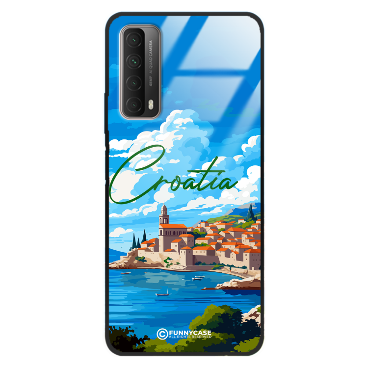 Etui Black Case Glass do HUAWEI P SMART 2021 SUMMER PARADISE ST_PAR107