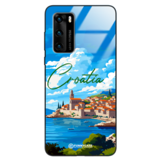 Etui Black Case Glass do HUAWEI P40 SUMMER PARADISE ST_PAR107