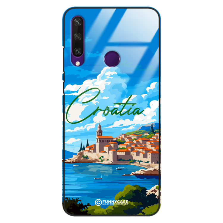 Etui Black Case Glass do HUAWEI Y6P SUMMER PARADISE ST_PAR107