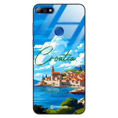 Etui Black Case Glass do HUAWEI Y7 PRIME 2018 SUMMER PARADISE ST_PAR107