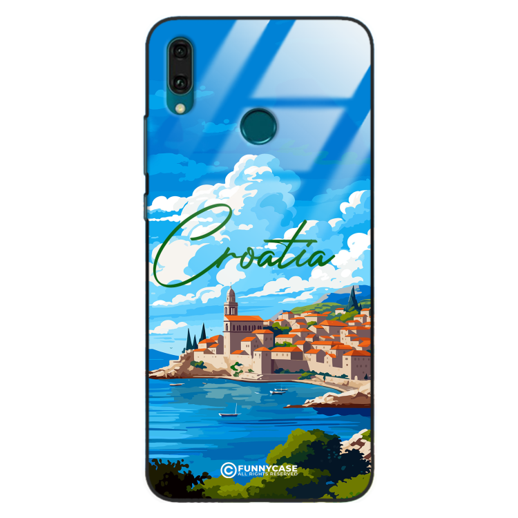 Etui Black Case Glass do HUAWEI Y9 2019 SUMMER PARADISE ST_PAR107