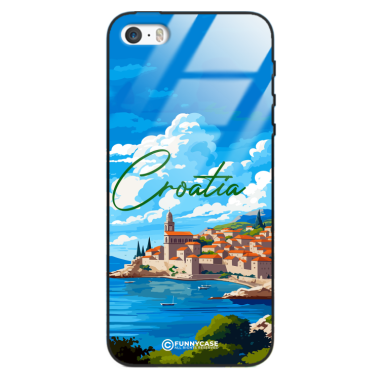 Etui Black Case Glass do IPHONE 5 SUMMER PARADISE ST_PAR107