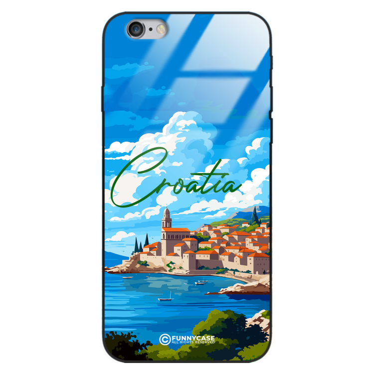 Etui Black Case Glass do IPHONE 6 SUMMER PARADISE ST_PAR107