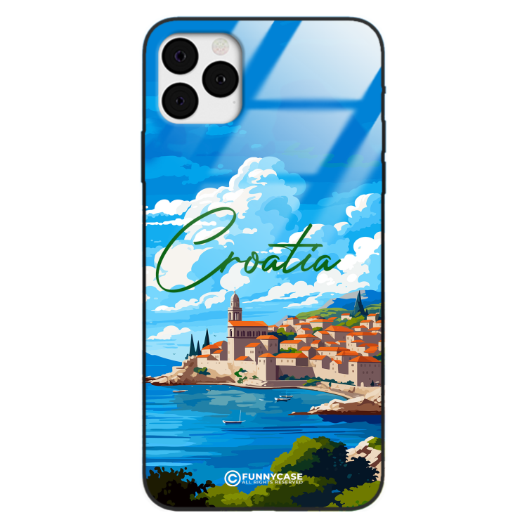 Etui Black Case Glass do IPHONE 11 PRO SUMMER PARADISE ST_PAR107