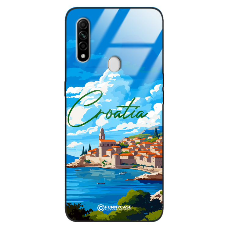 Etui Black Case Glass do OPPO A8 SUMMER PARADISE ST_PAR107