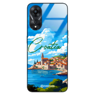 Etui Black Case Glass do OPPO A78 5G SUMMER PARADISE ST_PAR107