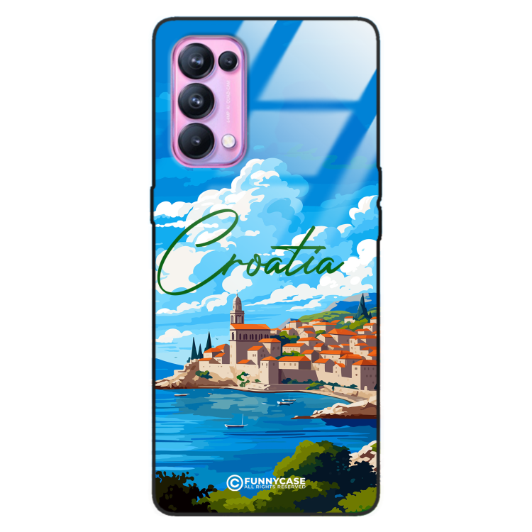 Etui Black Case Glass do OPPO RENO 5 PRO 5G SUMMER PARADISE ST_PAR107