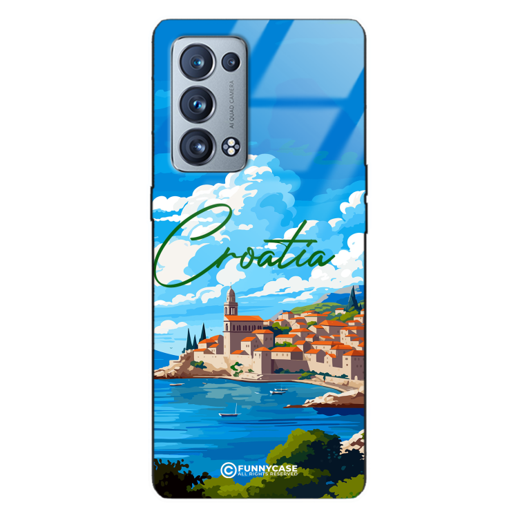 Etui Black Case Glass do OPPO RENO 6 PRO PLUS SUMMER PARADISE ST_PAR107