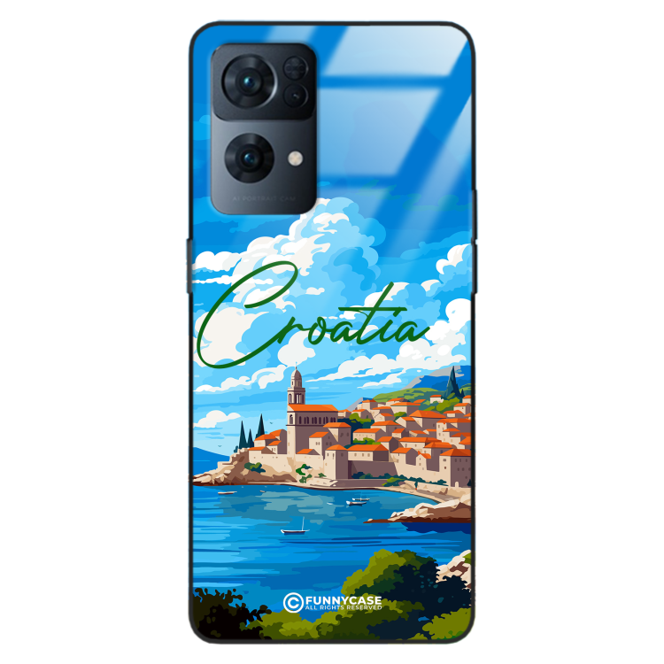 Etui Black Case Glass do OPPO RENO 7 PRO SUMMER PARADISE ST_PAR107