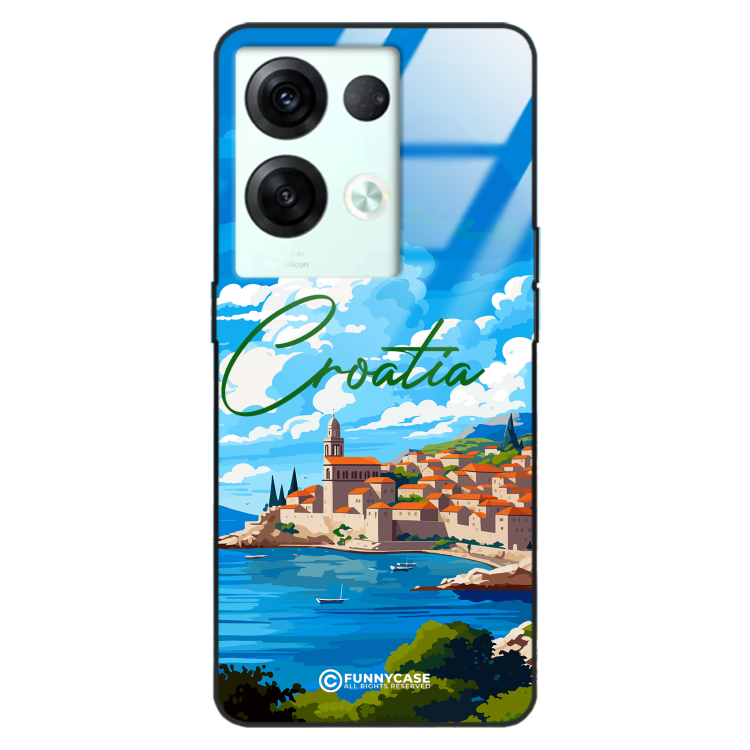 Etui Black Case Glass do OPPO RENO 8 SUMMER PARADISE ST_PAR107