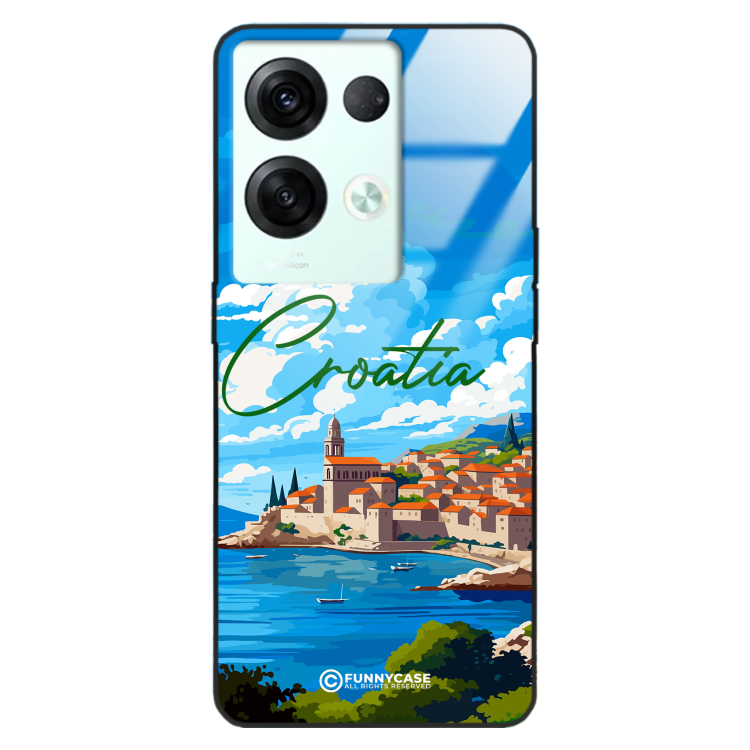 Etui Black Case Glass do OPPO RENO 8 PRO SUMMER PARADISE ST_PAR107