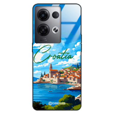 Etui Black Case Glass do OPPO RENO 8 PRO PLUS SUMMER PARADISE ST_PAR107