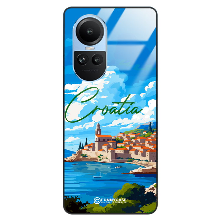 Etui Black Case Glass do OPPO RENO 10 5G SUMMER PARADISE ST_PAR107