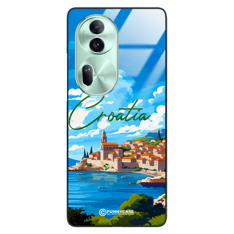 Etui Black Case Glass do OPPO RENO 11 5G SUMMER PARADISE ST_PAR107