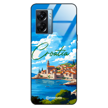 Etui Black Case Glass do OPPO RENO K10 5G SUMMER PARADISE ST_PAR107