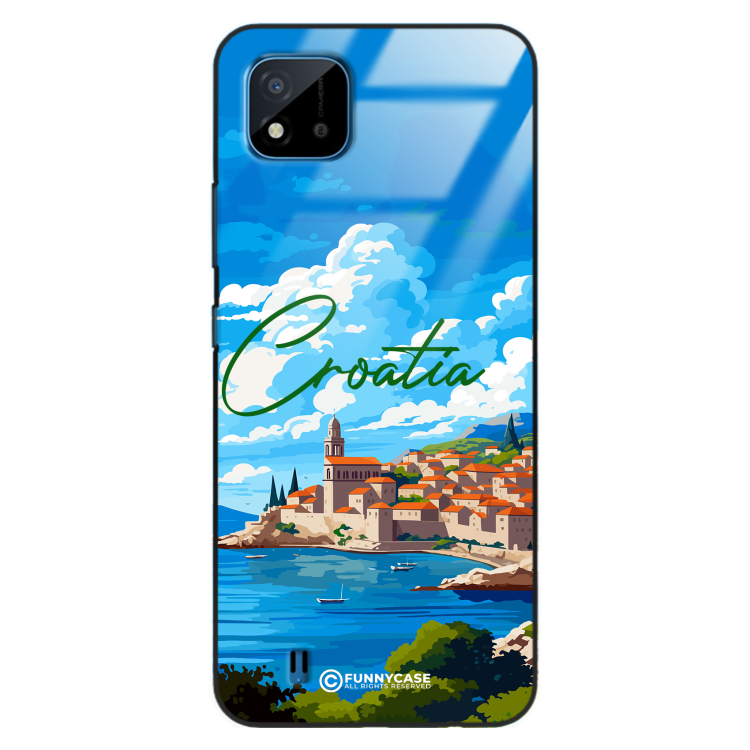 Etui Black Case Glass do REALME C11 2021 SUMMER PARADISE ST_PAR107