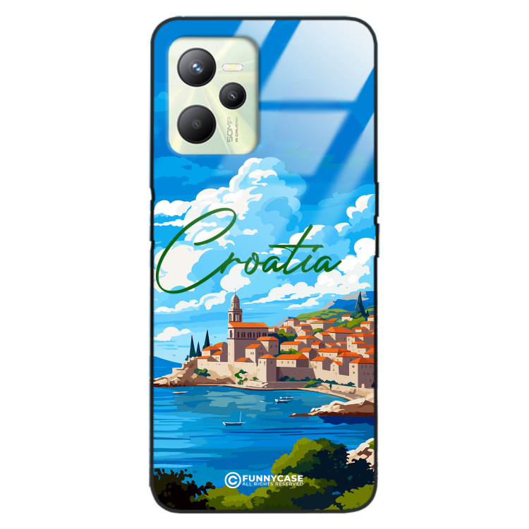 Etui Black Case Glass do REALME C35 SUMMER PARADISE ST_PAR107