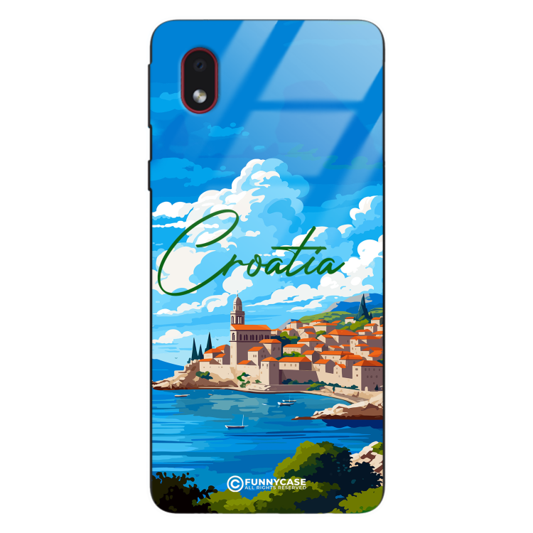 Etui Black Case Glass do SAMSUNG A01 CORE SUMMER PARADISE ST_PAR107