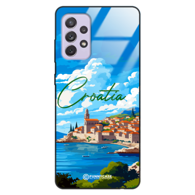 Etui Black Case Glass do SAMSUNG A72 SUMMER PARADISE ST_PAR107