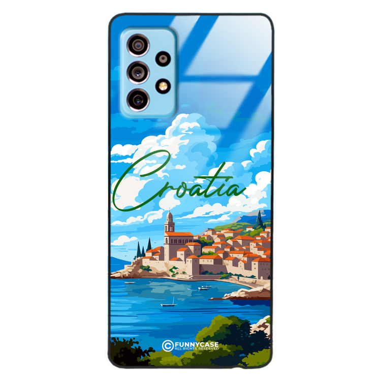 Etui Black Case Glass do SAMSUNG A73 5G SUMMER PARADISE ST_PAR107