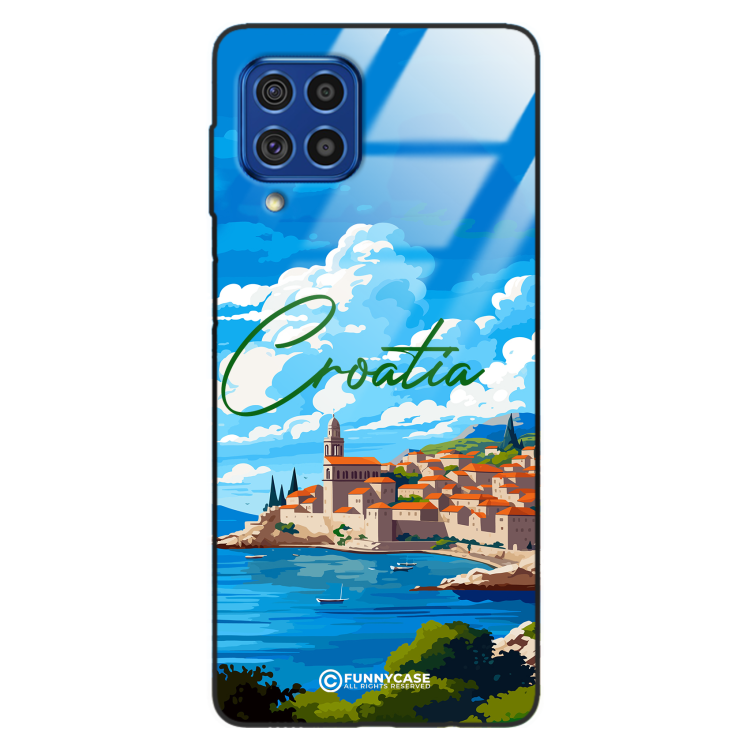 Etui Black Case Glass do SAMSUNG F62 SUMMER PARADISE ST_PAR107